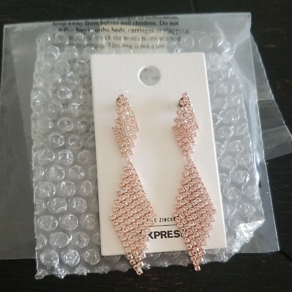 Express Glittering Pink Earrings